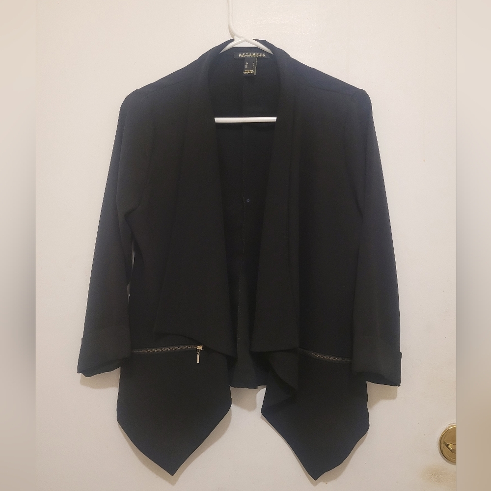 Revamped Premium Collection Black Draped Jacket – Size S